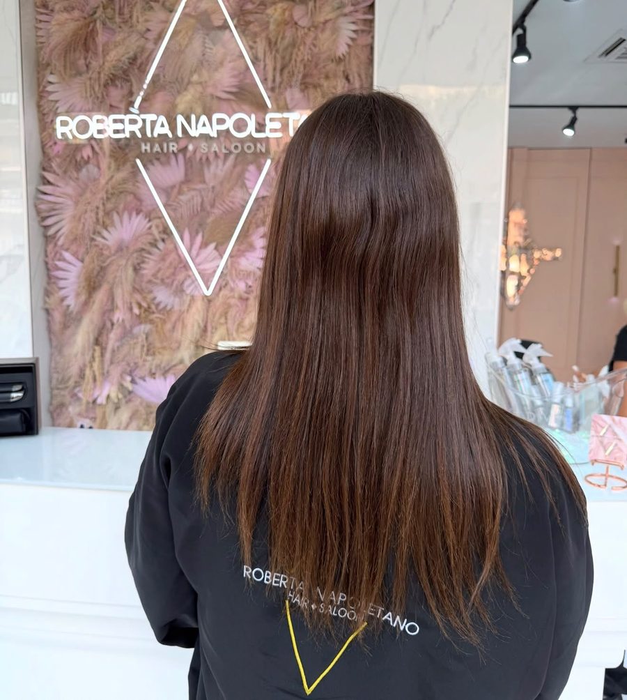 Capelli prima del lavoro, castano con onde morbide